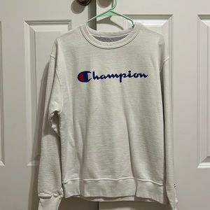 White Champion sweatshirt, size medium